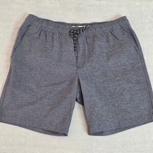 Departwest Casual Shorts Mens Large Charcoal Gray Heathered Drawstring Modern